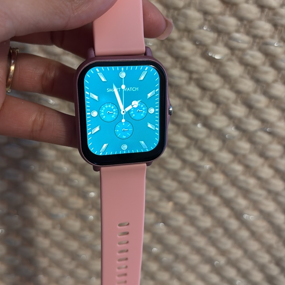 Gold Smartwatch with Beige Strap - Picture 6 of 12